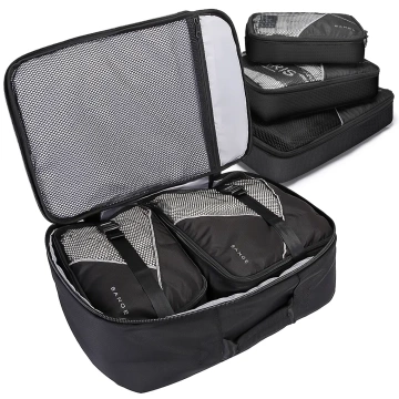 Bange Wasserdichter Rucksack für Laptops bis 17 Zoll, 47 x 29 x 17 cm, für Stadtreisen, Arbeit und Flugreisen, für Damen und Herren, mit 3 Fächern, Schwarz