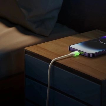 Kabel Joyroom S-A53 30W USB-C – Lightning 2m Beżowy Fluorescencyjny