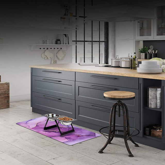 Podkładka na biurko pod myszkę mysz klawiaturę Mata ochronna antypoślizgowa gamingowa XXL 90x40 Alogy Marmur fioletowa