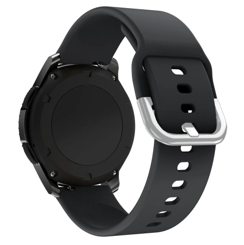Silicone Strap TYS opaska do smartwatcha zegarka uniwersalna 22mm czarny