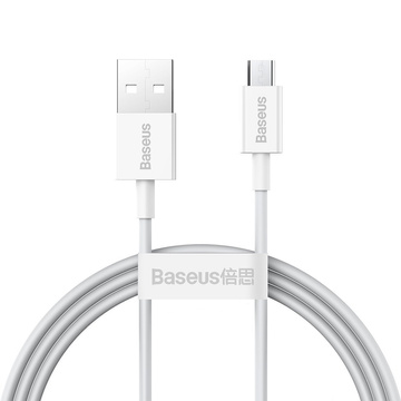 Kabel 1m Baseus Superior wytrzymały przewód USB do micro USB 2A Biały