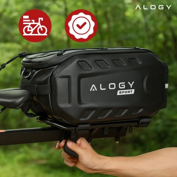 Fahrradtasche Fahrradtasche 2,5 l Fahrradhalter Lenkerrahmentasche Beutelhülle 23,6 x 10,5 x 10 cm (S) Alogy Sport schwarz