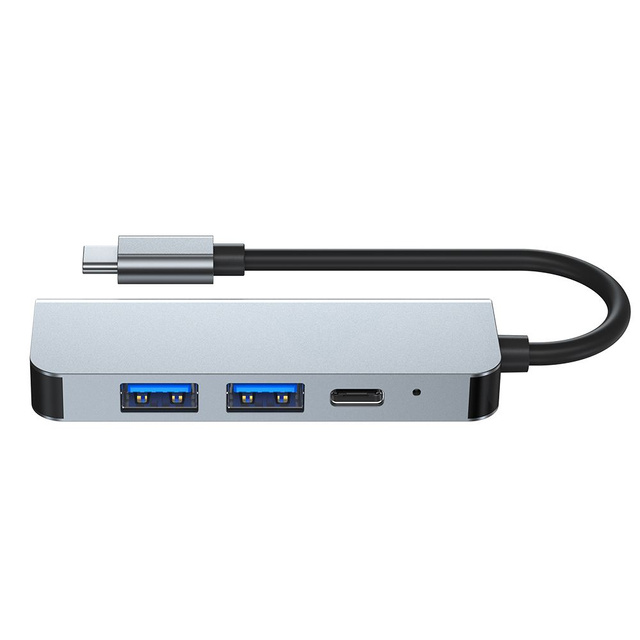 Hub Adapter 2x USB-A HDMI USB-C V2-HUB 4w1 USB-C Grey