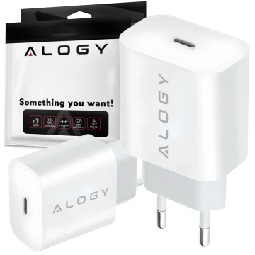 Schnelles 30-W-USB-C-Wandladegerät USB Typ C GaN PD für iPhone Alogy Cube Weiß