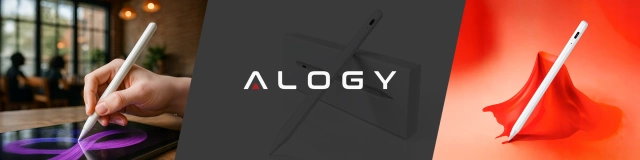 Rysik do Apple iPad Alogy Pencil z funkcją Palm Rejection Tilt Magnetyczny USB-C + zapasowa końcówka Biały