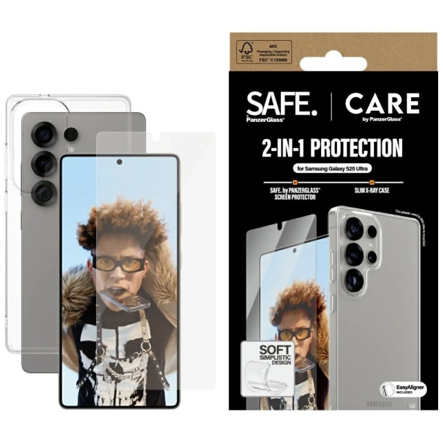 CARE by PanzerGlass 2in1 Protective Kit Glashülle für Samsung Galaxy S25 Ultra