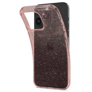 Etui Spigen Liquid Crystal Glitter do Apple iPhone 15 Pro - różowo-przezroczyste