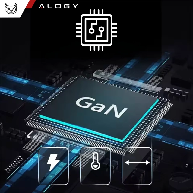 Ładowarka sieciowa 8w1 Ultra Szybka 240W GaN3 4x USB-C 4x USB Alogy Fast Charger Czarna