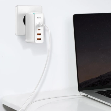 Baseus GaN2 Pro Schnellladegerät 100W USB / USB Type C Quick Charge 4 Power Delivery weiß (CCGAN2P-L02)
