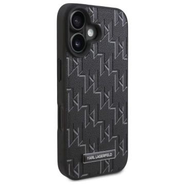 Karl Lagerfeld Hülle für iPhone 16 Plus 6,7" Schwarz Magsafe Hardcase Hot Stamp