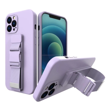 Seilhülle Gelhülle mit einer Kette Lanyard Tasche Lanyard iPhone 12 Pro lila