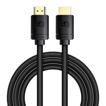 Kabel HDMI 2.1 Baseus High Definition Serie, 8K 60Hz, 3D, HDR, 48Gbps, 2m (schwarz)