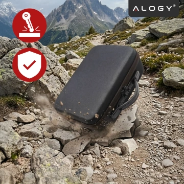 Hartschalenkoffer Koffer Koffer für DJI Mini 4 Pro / DJI Mini 3 Pro / Mini 3 Drohne Hartschale mit Tragegurt Hartschale Alogy Schwarz