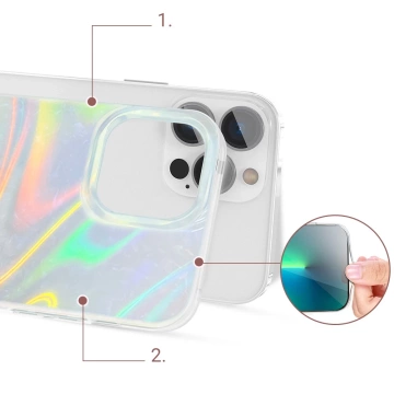 Kingxbar Shell Series Luxury Elegant Case für iPhone 13 Pro Pearl Blue