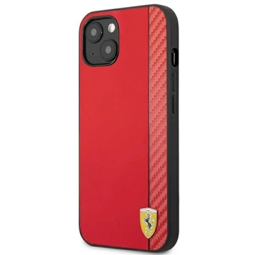 Etui na telefon Ferrari iPhone 13 mini 5,4" czerwony/red hardcase On Track Carbon Stripe