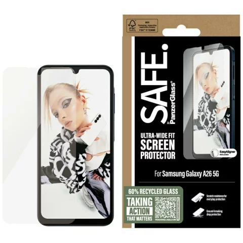 Szkło hartowane do Samsung Galaxy A26 5G SAFE. by PanzerGlass Ultra-Wide Fit