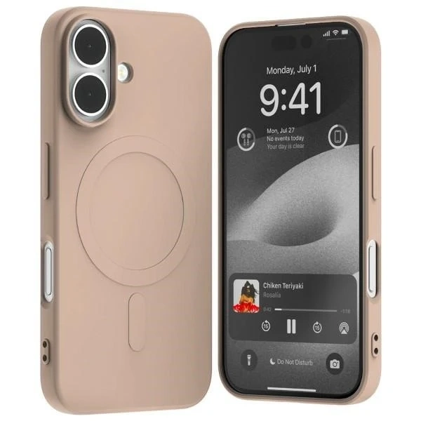 Etui Mercury MagSafe Semi-Silicone do iPhone 16 6,1" Piaskowy Róż