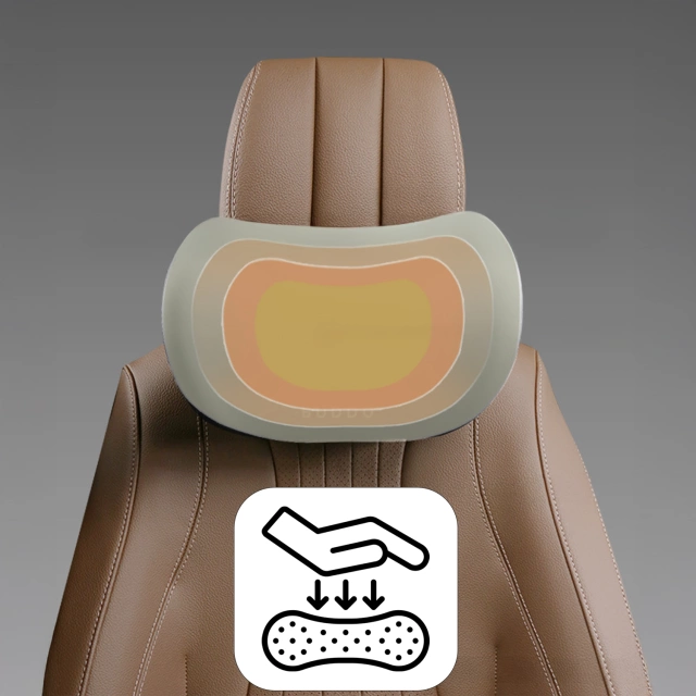 Poduszka samochodowa zestaw 2 poduszek lędźwiowa i na zagłówek wspierająca plecy lędźwia i szyję pianka zapamiętująca Czarna