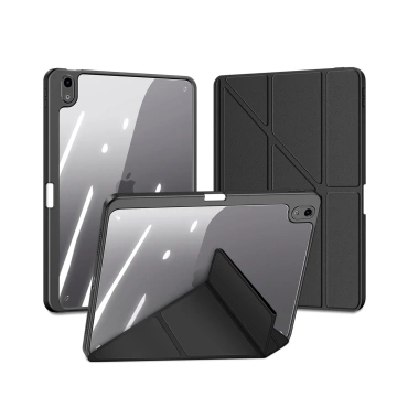 Dux Ducis Magi Hülle für iPad Air (5. Generation) / (4. Generation) Smart Cover mit Ständer und Aufbewahrung für Apple Pencil schwarz
