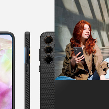 Etui Spigen Liquid Air für Samsung Galaxy A35 5G Mattschwarz