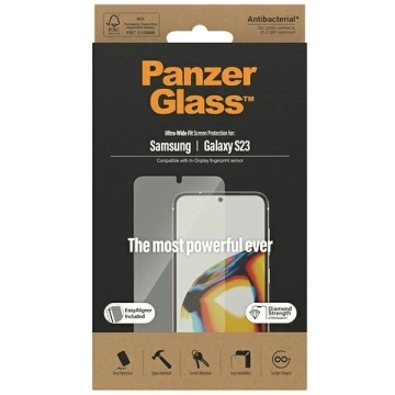 Gehärtetes Glas für Samsung Galaxy S23 PanzerGlass Ultra-Wide Fit EasyAligner