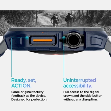 Armband für APPLE WATCH 10 (46MM) MARINEBLAU SPIGEN LITE FIT PRO