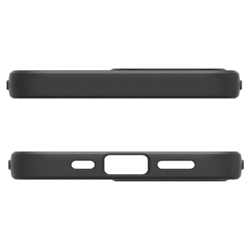 Etui für iPhone 16e Spigen Liquid Air Mag MagSafe Mattschwarz