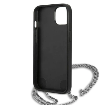 Etui Karl Lagerfeld KLHCP13MPMK für iPhone 13 6,1" Hardcase Leder Strukturiert und Kette