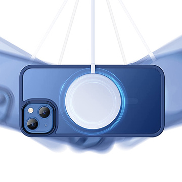 Schützendes MagMat Case für MagSafe für Apple iPhone 13 Matte Navy Glass