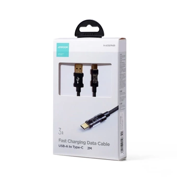 Joyroom USB-Kabel - USB Typ C zum Laden / Datenübertragung 3A 2m schwarz (S-UC027A20)