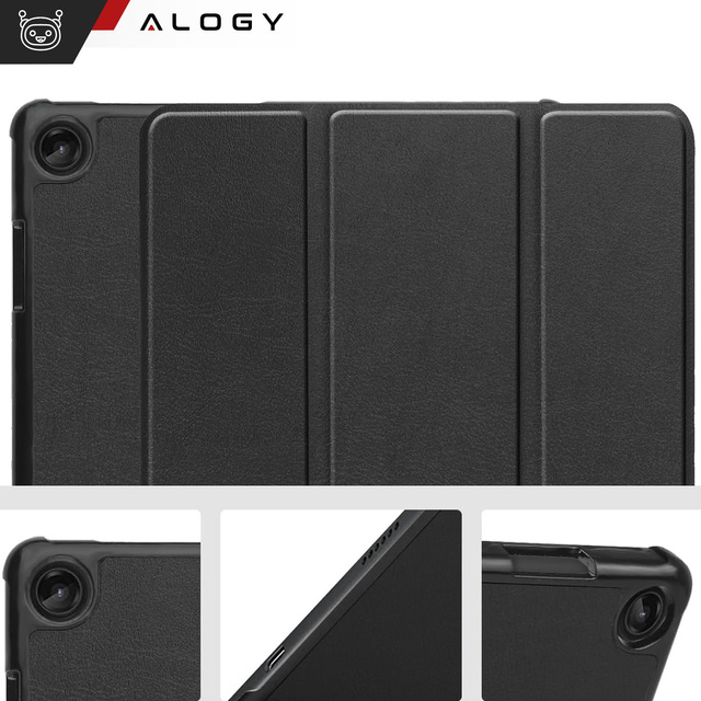 Etui na tablet Lenovo Tab M10 3gen 3 GEN 10.1 2022 TB328FU TB328XU obudowa Case Alogy Book Cover Czarne + Szkło