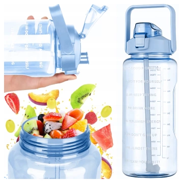 Große Glasflasche Wasserflasche Trinkgetränke Alogy Motivational Messbecher 1l 1000ml Silikonhülle Olive