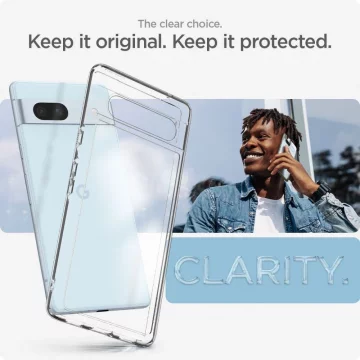 Etui Spigen Ultra Hybrid für Google Pixel 7A Crystal Clear