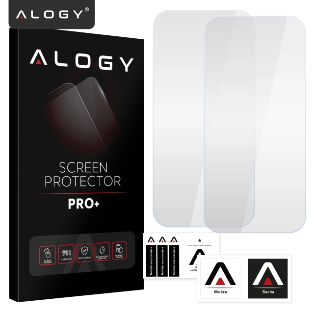 2x Szkło Hartowane Ochronne 9H do Apple iPhone 17 Pro, Wzmocnione i Odporne na Zarysowania, Łatwy Montaż Bez Bąbelków, Alogy Heavy Pro+™ – Przezroczyste