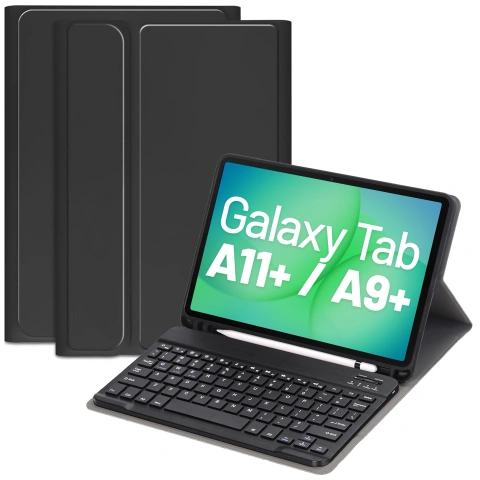 Etui z klawiaturą do Samsung Galaxy Tab A11+ (X310/X315/X316) i A9+ 2023 11" (X210/X215/X216) klawiatura Bluetooth na magnes Alogy Czarne