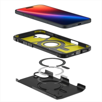Etui Spigen Tough Armor Mag MagSafe für Apple iPhone 16 Schwarz