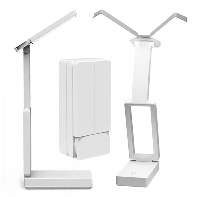 Lampa biurkowa LED 3600 mAh – regulacja natężenia i barwy światła, składana konstrukcja, zasilanie USB-C – Alogy LumiCharge Pro™ Biała