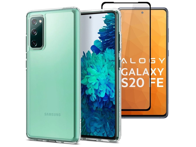 Spigen Ultra Hybrid Hülle für Samsung Galaxy S20 FE Crystal Clear Alogy Vollglas