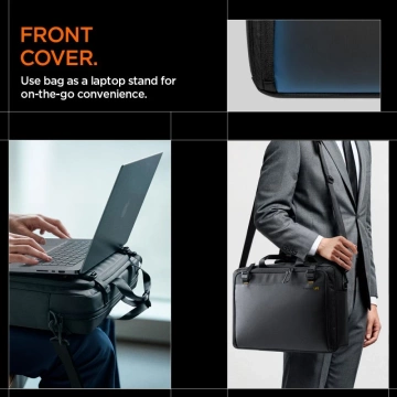 Torba Spigen KD300 Klasden Laptop 16" Czarna z paskiem