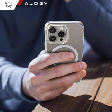 Hülle für Apple iPhone 16 Pro Alogy Anti-Shock Hybrid Case für MagSafe Transparent