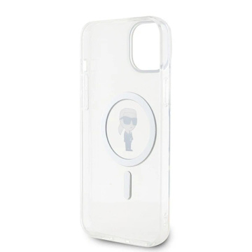 Etui Karl Lagerfeld KLHMP15MHFCKNOT für iPhone 15 Plus 6,7" transparentes Hardcase IML Ikonik MagSafe