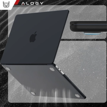 Etui do Apple Macbook Air 13 13.3" - 2018-2021 (M1 A2337/A2179/A1932) Alogy AirGuard™ Elastyczna obudowa Matowa Czerń