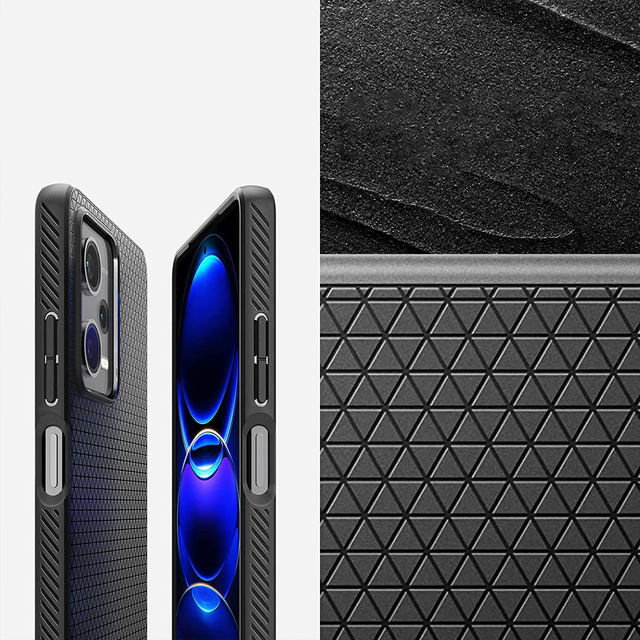 Etui na telefon Spigen Liquid Air obudowa ochronna do Xiaomi Redmi Note 12 Pro 5G / Poco X5 Pro 5G Matte Black
