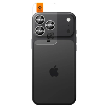 Osłona Aparatu Spigen Optik Pro Glas.TR EZ Fit iPhone 16/17 Pro Silver 2-Pack