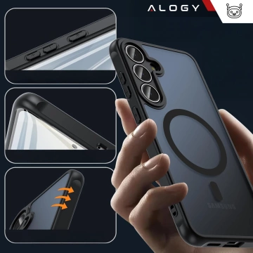 Hülle für Apple iPhone 16 Pro Max Alogy Anti-Shock Hybrid Case für MagSafe Transparent