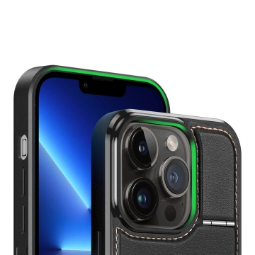 Dux Ducis Rafi Mag Wallet Case mit 3-in-1-Ständer für iPhone 13 Pro mit MagSafe und RFID-Blockierung - Schwarz