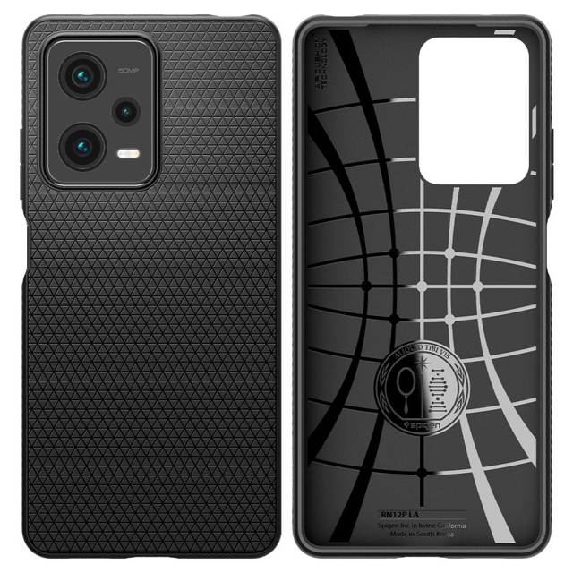 Etui na telefon Spigen Liquid Air obudowa ochronna do Xiaomi Redmi Note 12 Pro 5G / Poco X5 Pro 5G Matte Black