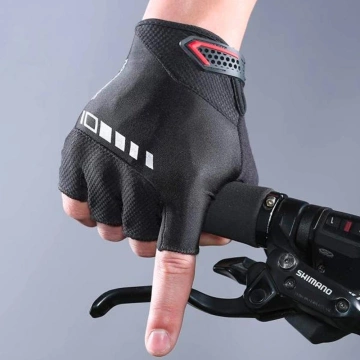 Rockbros S143-BK XXL Fahrradhandschuhe mit Gel-Einsätzen – Schwarz