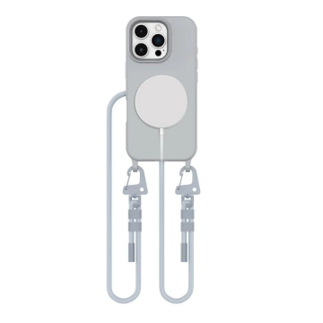 Etui do iPhone 16 Pro Max Tech-Protect Magnecklace MagSafe Grey