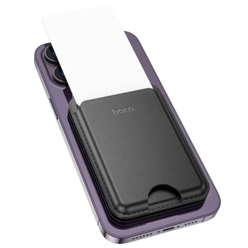 Hoco GT3 MagSafe Magnetische Geldbörse mit iPhone-Ständer Schwarz